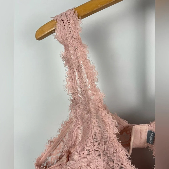 Intimately Free People Blue Striped Tank & Aerie Pink Lace Bralette Bundle - Picture 10 of 12